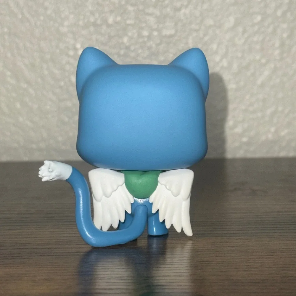Funko Pop Fairy Tail Happy Vinyl Figure 69 Blue Cat with Fish Anime Toy OOB